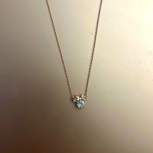 Rose gold Minnie Mouse Necklace